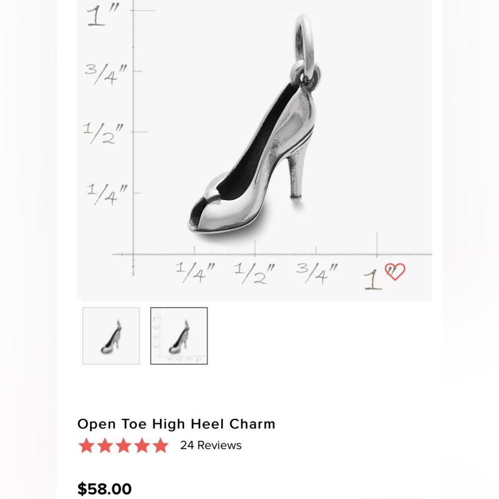 James Avery high heel charm